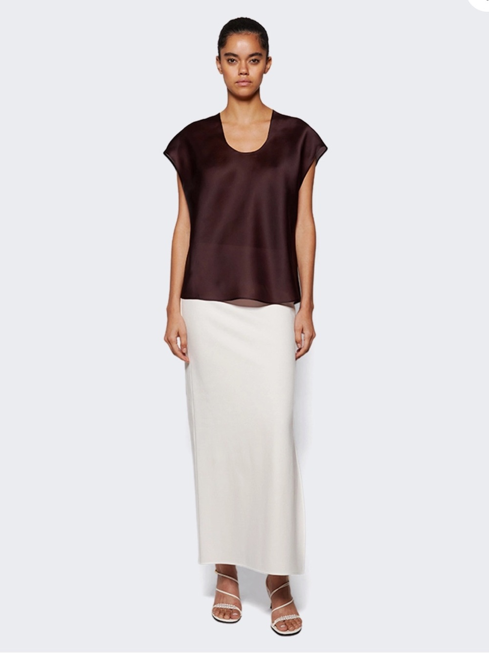 KHAITE Lilith Maxi Skirt in Chalk